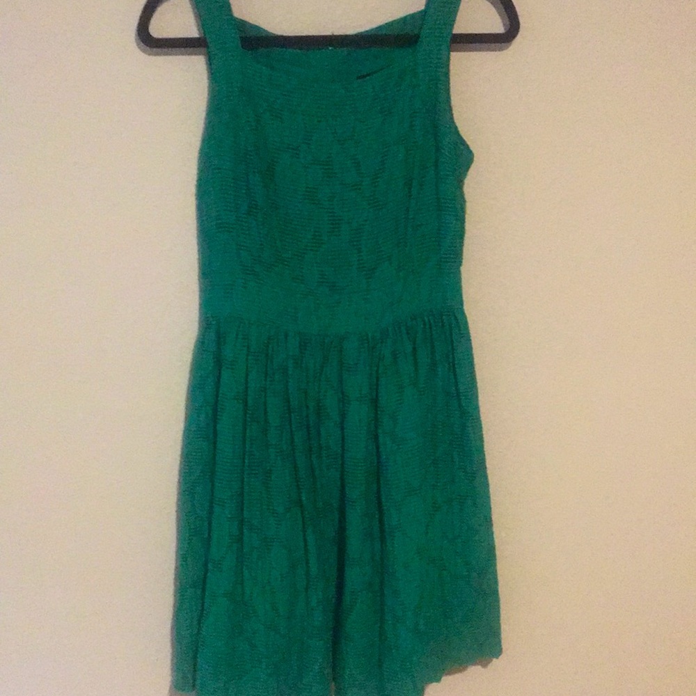 Vintage style empire waist green dress